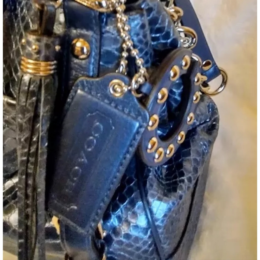 Coach Exotic Embossed Python Leather Sierria Carr… - image 8